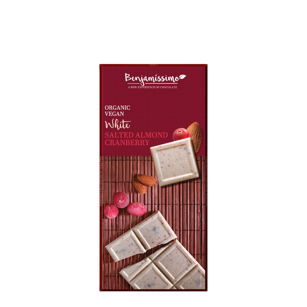 Choklad Vit Salt Mandel & Tranbär